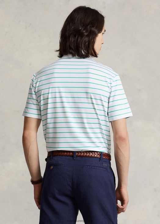 polo de performance coupe classique 46T60T683 Hommes Ralph Lauren céramique blanc/vert