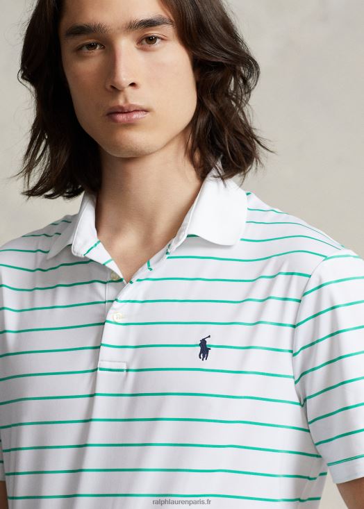 polo de performance coupe classique 46T60T683 Hommes Ralph Lauren céramique blanc/vert