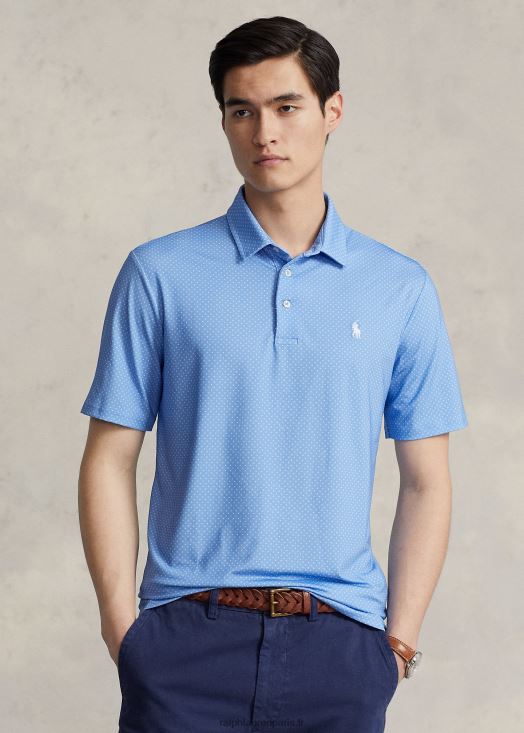 polo de performance coupe classique 46T60T805 Hommes Ralph Lauren bleu de l'île du port