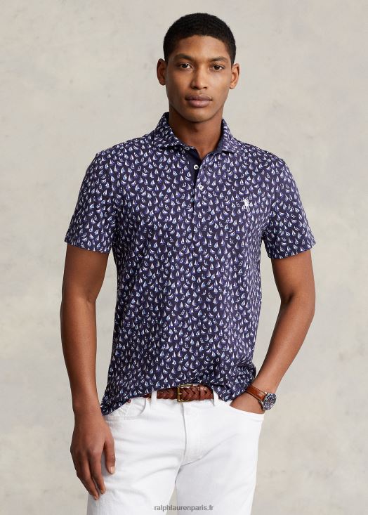 polo de performance coupe slim personnalisé 46T60T1190 Hommes Ralph Lauren marine raffinée