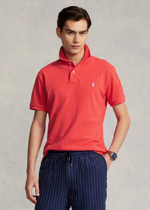 polo de travail/décontracté en maille coupe slim 46T60T40 Hommes Ralph Lauren récif rouge