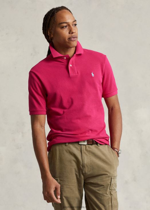 polo de travail/décontracté en maille coupe slim 46T60T43 Hommes Ralph Lauren ciel rose
