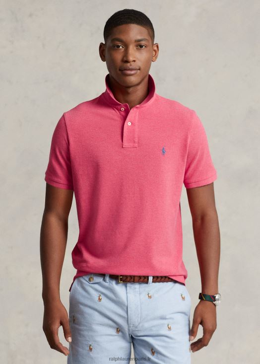 polo de travail/décontracté en maille coupe slim 46T60T46 Hommes Ralph Lauren bruyère rose des montagnes
