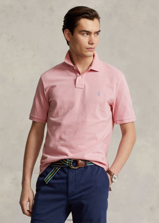 polo de travail/décontracté en maille coupe slim 46T60T8353 Hommes Ralph Lauren rose de surf