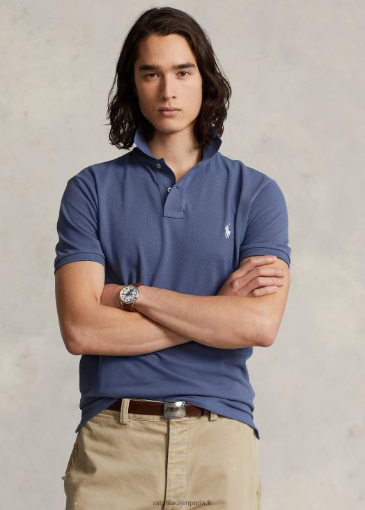 polo de travail/décontracté en maille coupe slim 46T60T9 Hommes Ralph Lauren vieux royal
