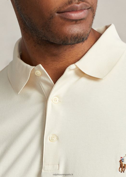 polo en coton doux 46T60T1539 Hommes Ralph Lauren crème guide