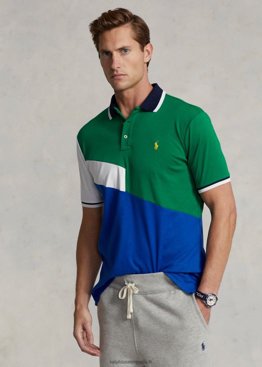 polo en coton doux coupe classique 46T60T884 Hommes Ralph Lauren étoile saphir multi