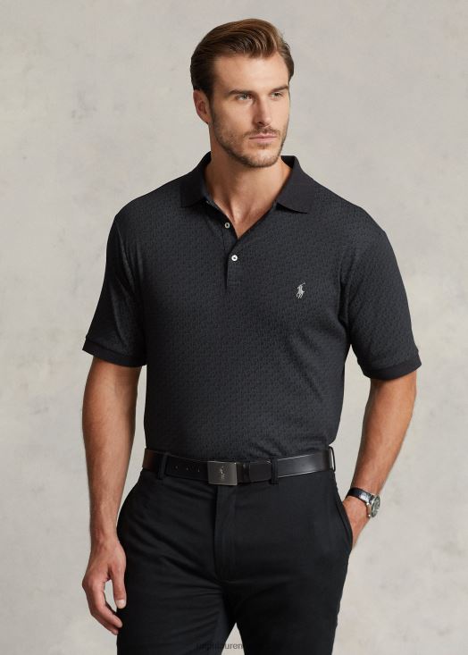 polo en coton doux à motif monogrammé 46T60T1321 Hommes Ralph Lauren bruyère noire