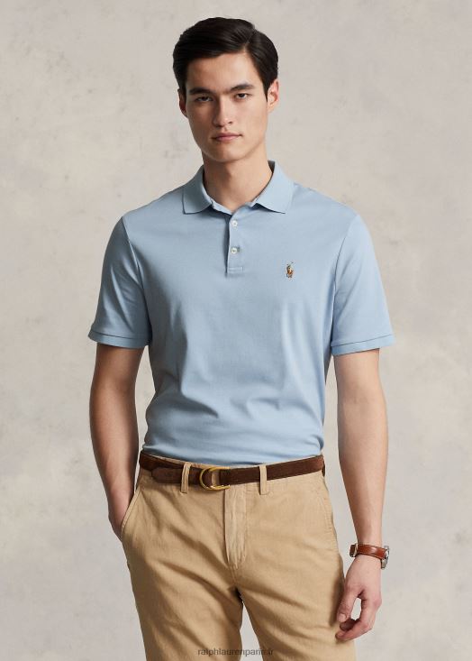 polo en coton doux - toutes coupes 46T60T185 Hommes Ralph Lauren bleu immobilier