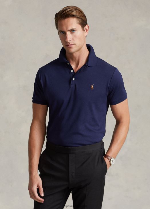polo en coton doux - toutes coupes 46T60T188 Hommes Ralph Lauren marine raffinée
