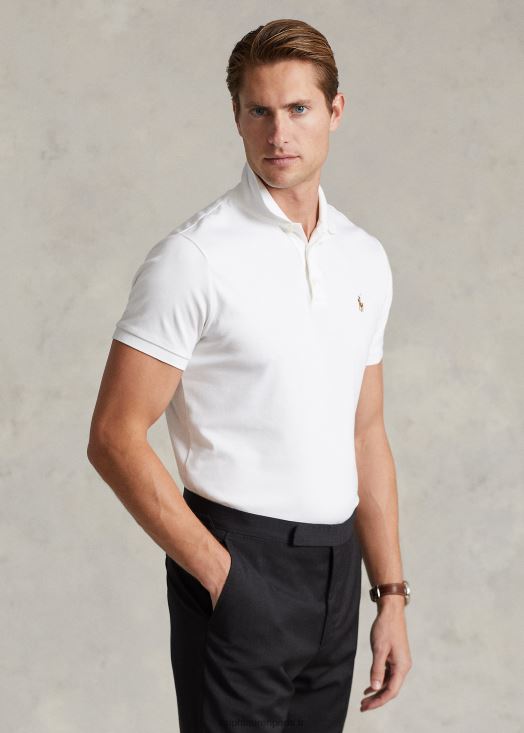polo en coton doux - toutes coupes 46T60T193 Hommes Ralph Lauren blanc
