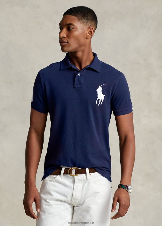 polo en maille big pony coupe slim personnalisé 46T60T850 Hommes Ralph Lauren marine de newport