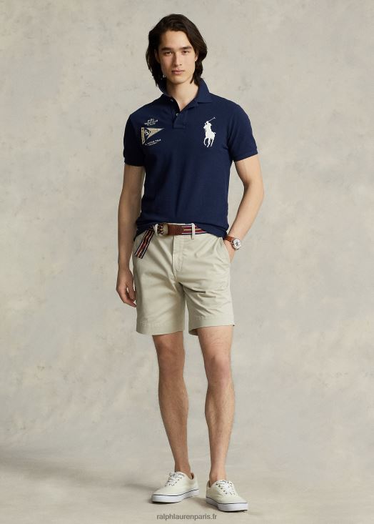 polo en maille big pony coupe slim personnalisé 46T60T863 Hommes Ralph Lauren marine de newport