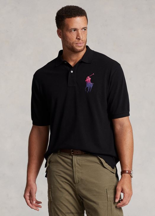 polo en maille big pony ombré 46T60T1803 Hommes Ralph Lauren noir