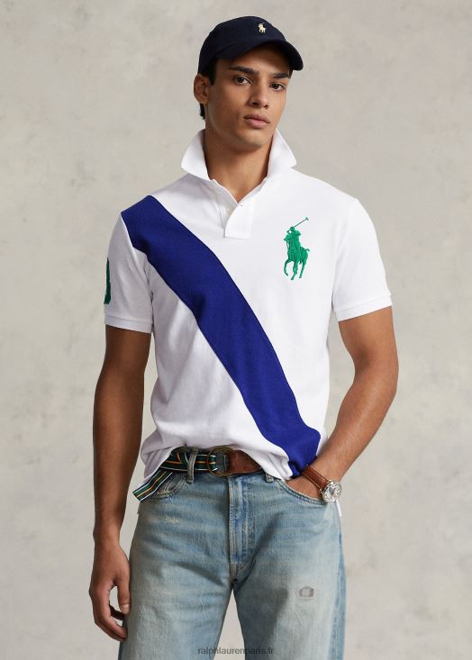polo en maille big pony - toutes coupes 46T60T547 Hommes Ralph Lauren blanc/royal d'automne