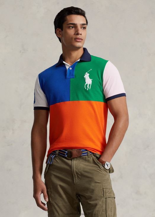 polo en maille big pony - toutes coupes 46T60T8541 Hommes Ralph Lauren voile orange multi