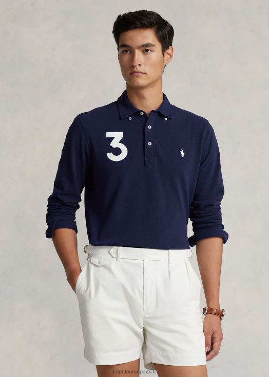 polo en maille coupe classique 46T60T1016 Hommes Ralph Lauren marine de newport