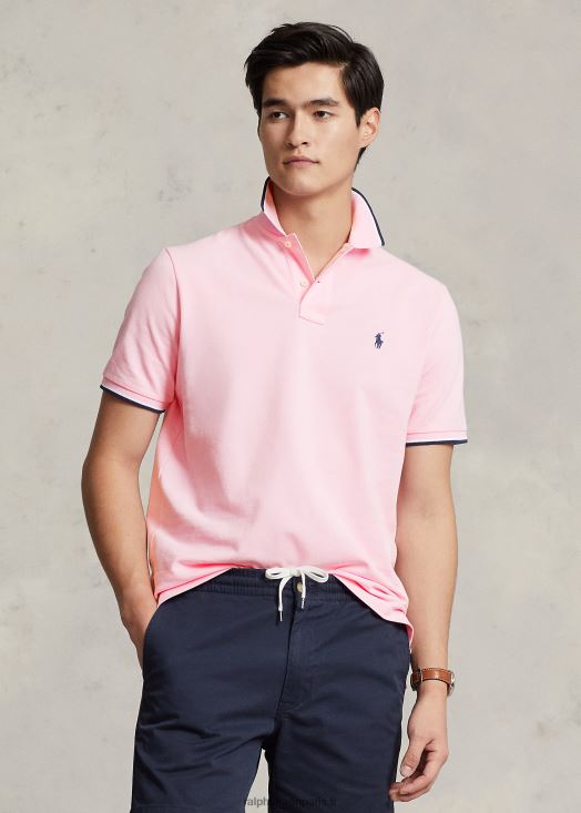 polo en maille coupe classique 46T60T583 Hommes Ralph Lauren rose carmel