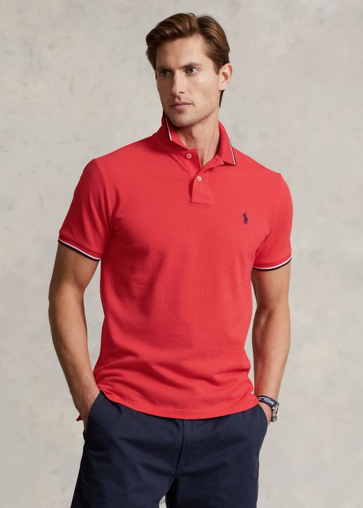 polo en maille coupe classique 46T60T585 Hommes Ralph Lauren récif rouge