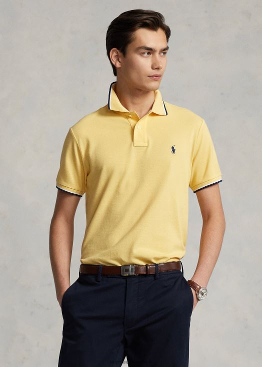 polo en maille coupe classique 46T60T588 Hommes Ralph Lauren maïs jaune