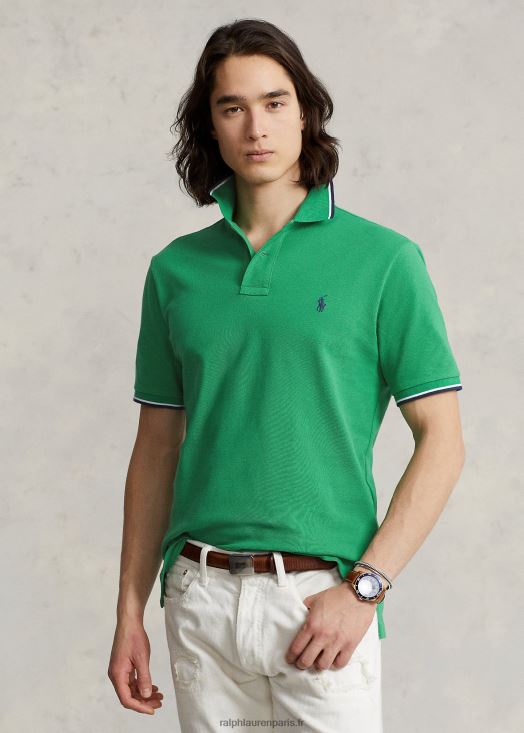 polo en maille coupe classique 46T60T589 Hommes Ralph Lauren vert optique