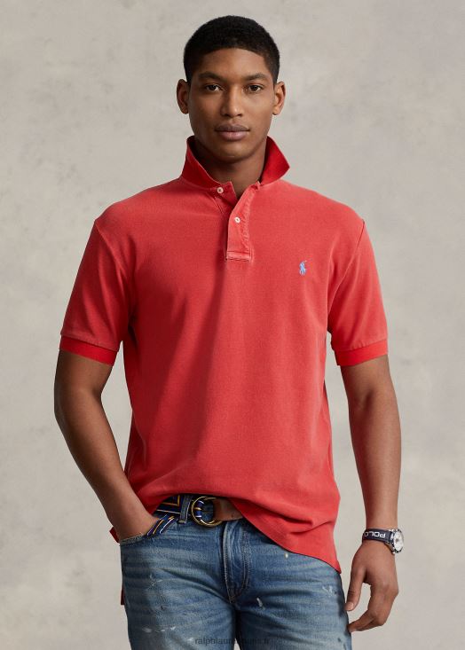 polo en maille coupe originale 46T60T875 Hommes Ralph Lauren poteau rouge