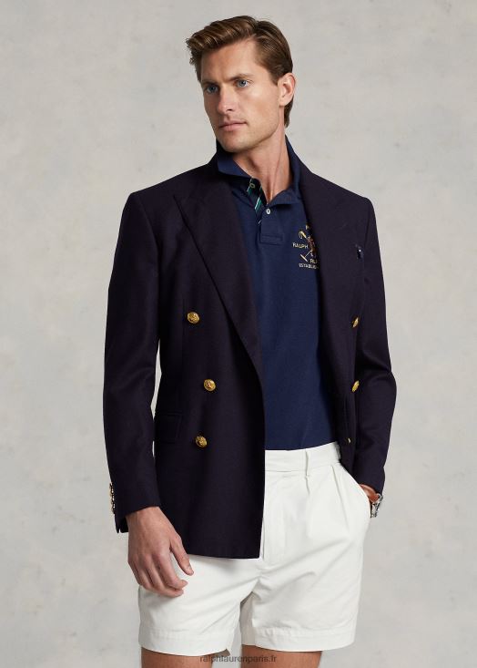 polo en maille à écusson coupe classique 46T60T886 Hommes Ralph Lauren marine de croisière
