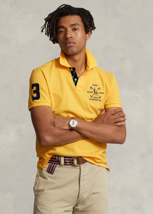 polo en maille à écusson coupe classique 46T60T887 Hommes Ralph Lauren albacore
