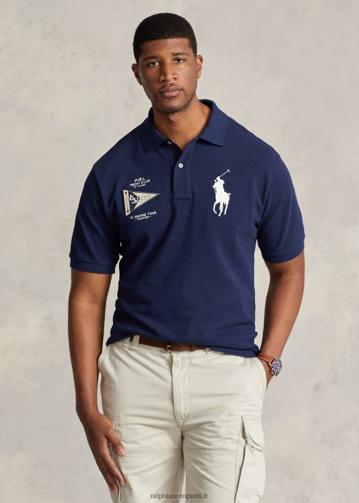 polo en résille big pony 46T60T8680 Hommes Ralph Lauren marine de newport