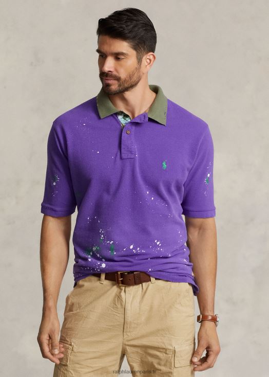polo en résille effet vieilli 46T60T1387 Hommes Ralph Lauren cactus violet