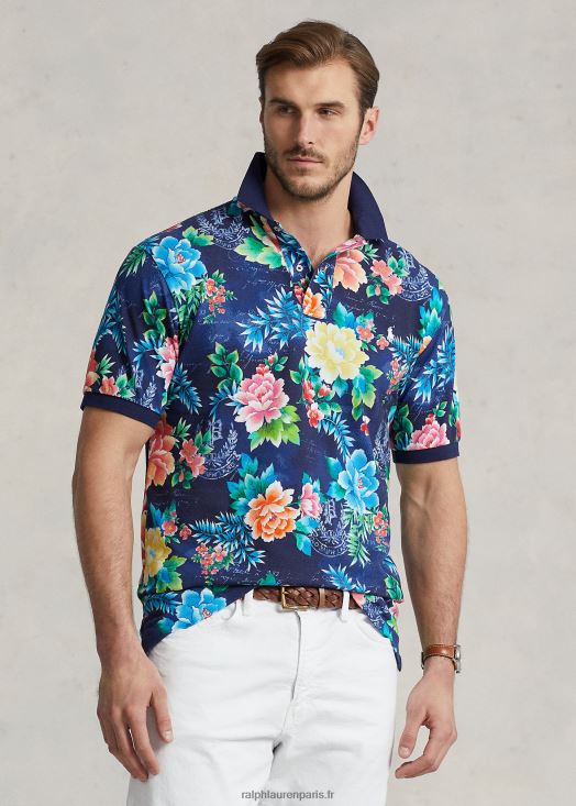 polo en résille à fleurs 46T60T1814 Hommes Ralph Lauren avondale floral royal