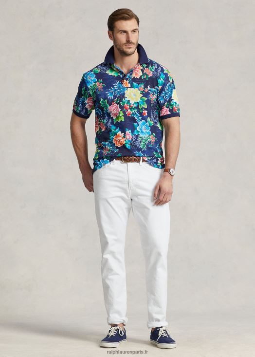 polo en résille à fleurs 46T60T1814 Hommes Ralph Lauren avondale floral royal