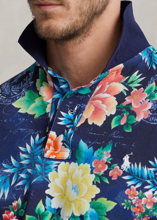 polo en résille à fleurs 46T60T1814 Hommes Ralph Lauren avondale floral royal