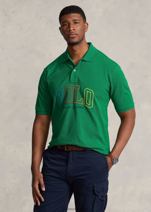 polo en résille à logo 46T60T1637 Hommes Ralph Lauren vert primaire
