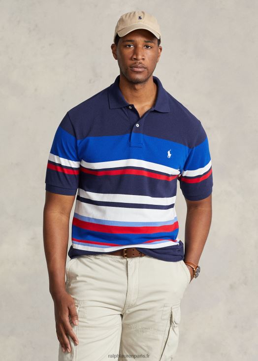 polo en résille à rayures 46T60T1564 Hommes Ralph Lauren pacifique royal multi
