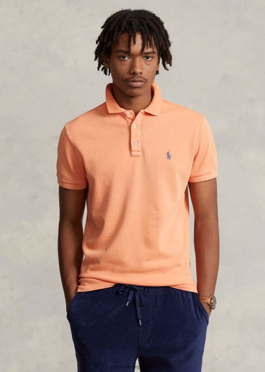polo en tissu éponge coupe slim spa personnalisé 46T60T1139 Hommes Ralph Lauren orange optique