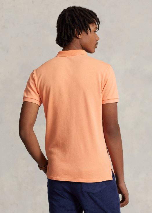 polo en tissu éponge coupe slim spa personnalisé 46T60T1139 Hommes Ralph Lauren orange optique