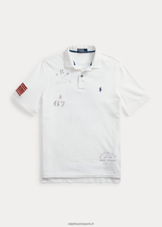 polo graphique en maille coupe classique 46T60T117 Hommes Ralph Lauren classique oxford blanc
