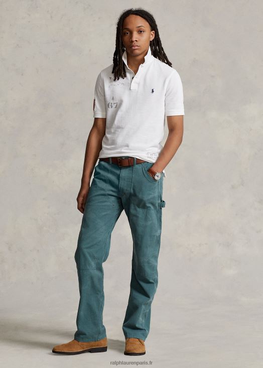 polo graphique en maille coupe classique 46T60T117 Hommes Ralph Lauren classique oxford blanc