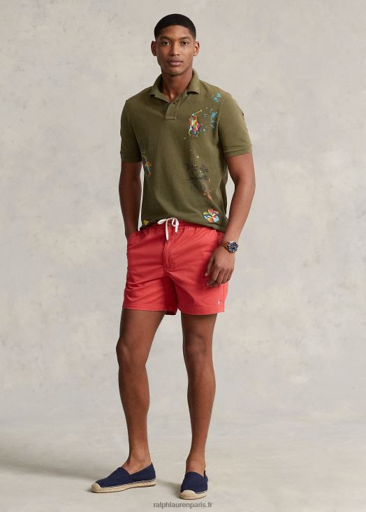 polo graphique en maille coupe classique 46T60T817 Hommes Ralph Lauren olivier à baldaquin