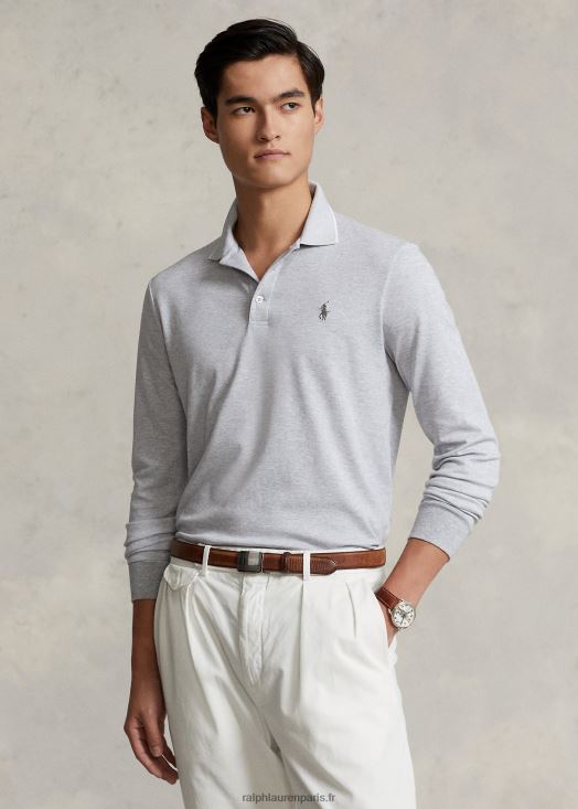 polo œil-de-perdrix coupe slim personnalisé 46T60T938 Hommes Ralph Lauren andover bruyère