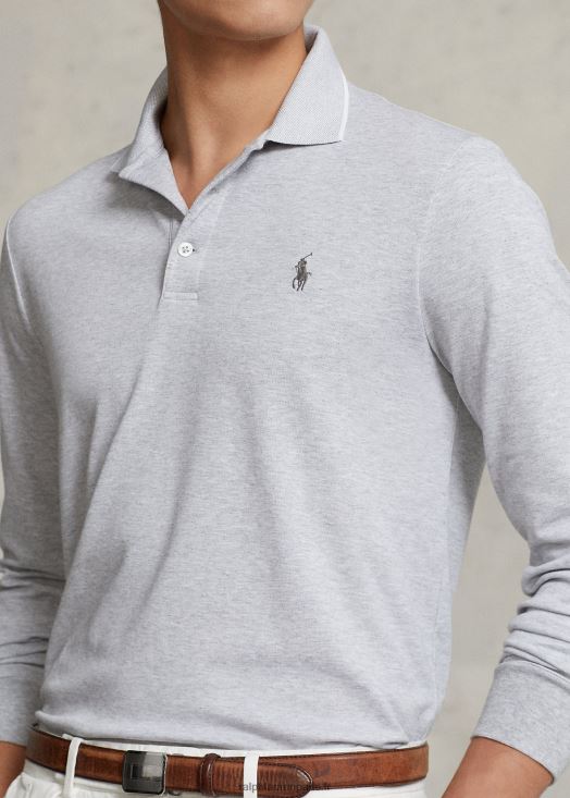 polo œil-de-perdrix coupe slim personnalisé 46T60T938 Hommes Ralph Lauren andover bruyère