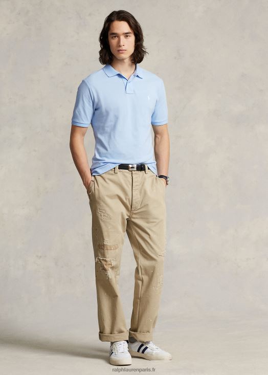 polo mode coupe slim en mesh 46T60T13 Hommes Ralph Lauren bureau bleu