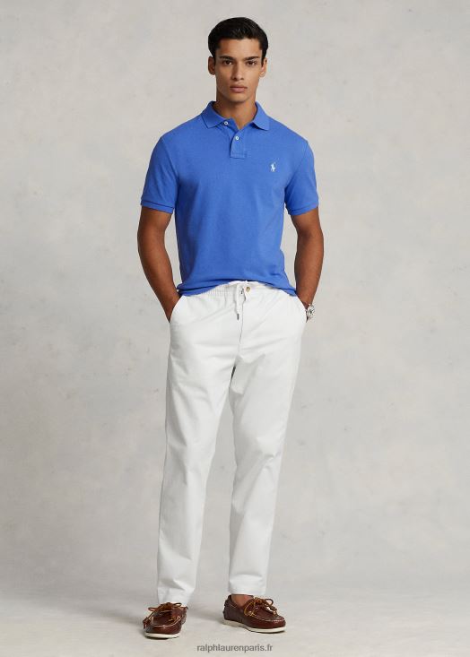 polo mode coupe slim en mesh 46T60T14 Hommes Ralph Lauren bleu pierre de maid