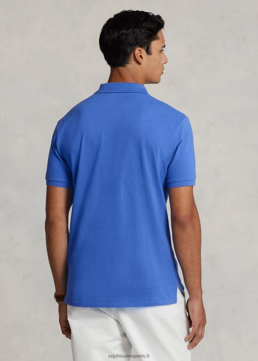 polo mode coupe slim en mesh 46T60T14 Hommes Ralph Lauren bleu pierre de maid