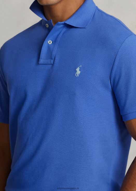 polo mode coupe slim en mesh 46T60T14 Hommes Ralph Lauren bleu pierre de maid