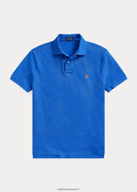 polo mode coupe slim en mesh 46T60T15 Hommes Ralph Lauren nouvel iris bleu/orange