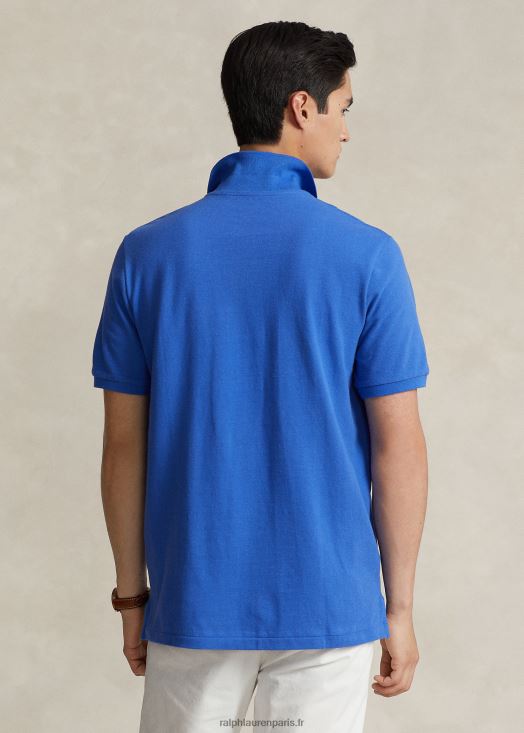 polo mode coupe slim en mesh 46T60T15 Hommes Ralph Lauren nouvel iris bleu/orange