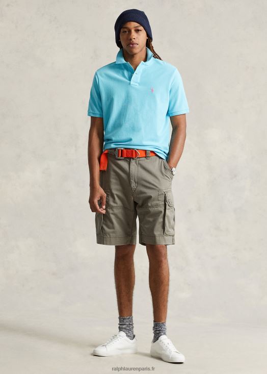 polo mode coupe slim en mesh 46T60T17 Hommes Ralph Lauren nova turquoise