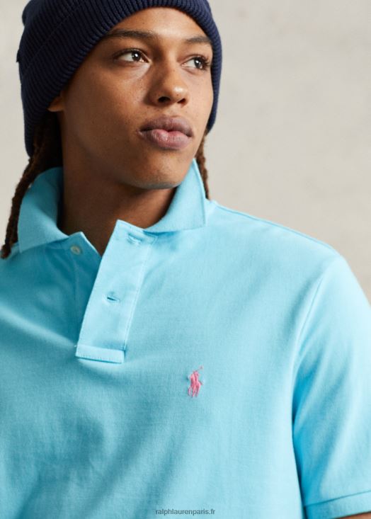 polo mode coupe slim en mesh 46T60T17 Hommes Ralph Lauren nova turquoise